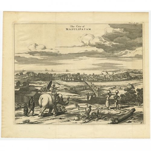 Antique Print of Masulipatam by Baldaeus (1744)