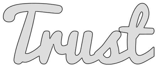 Trust. Free, printable, word art, pattern, stencil, template, vector, svg, print, download, clipart, design, svg, coloring page.