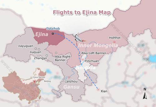 Get to Ejin Banner By Flight