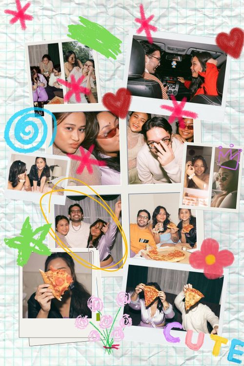 Abstact Album Friends Photo Collage