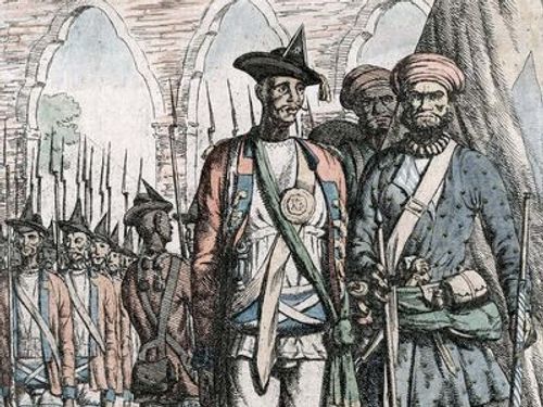 Indian troops during the Rebellion of 1857