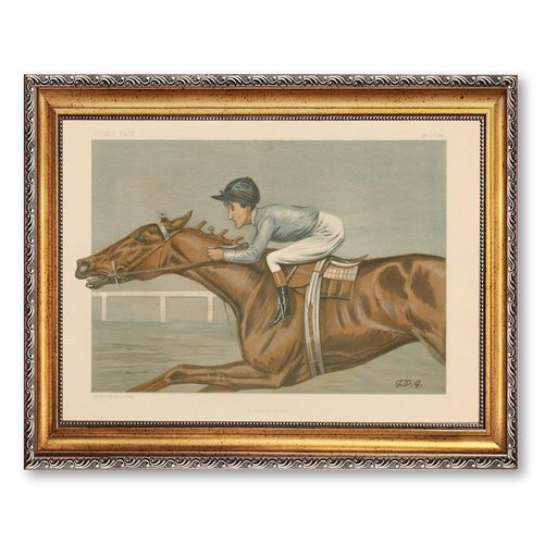 Vintage Framed Horse Racing Jockey Canvas Print Oil Paintings Reproduction World ClassicsArtwork Poster Painting Pictures ...