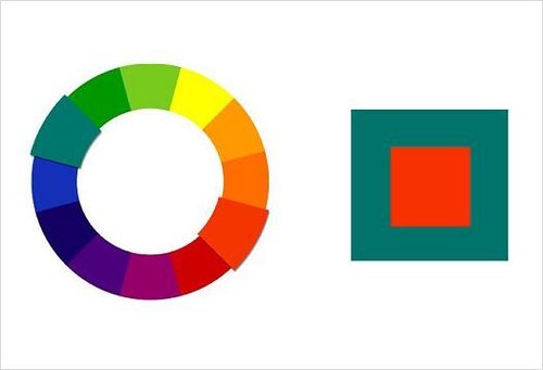 Color wheel and color contrast example for ERCO lighting design.