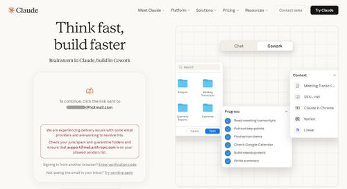 用 Email 註冊 Claude 會收到一封「 登入連結 」的信件