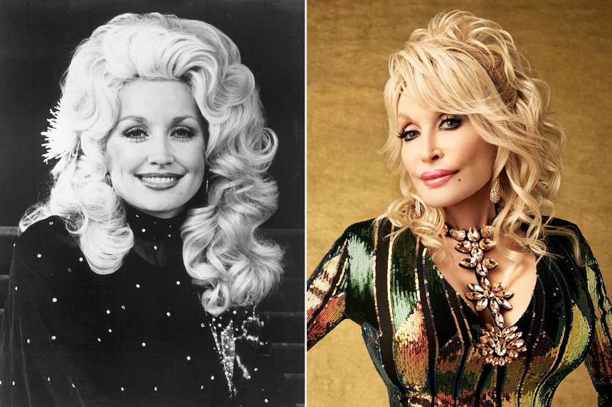 Country singer Dolly Parton poses for a portrait in circa 1976.; Dolly Parton photographed at a studio in Nashville, TN on October 28, 2021.