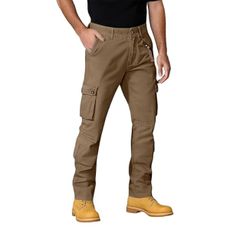 Mens Cargo Pants,Relaxed Fit Wrangler Camo Pant Men's Water Resistant Ripstop Construction Parachute Stretch Carpenter Big and Tall Cargo Pants Outdoor Hiking Trousers with Pockets Khaki XXL