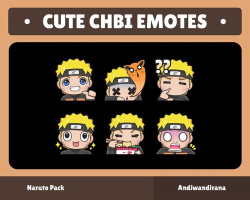 Naruto Pack  Cute chibi Emotes for Twitch Discord Youtube image 1