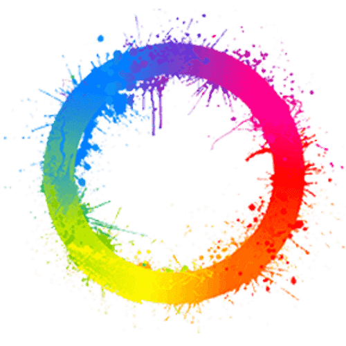 Circle With Paint Splatters