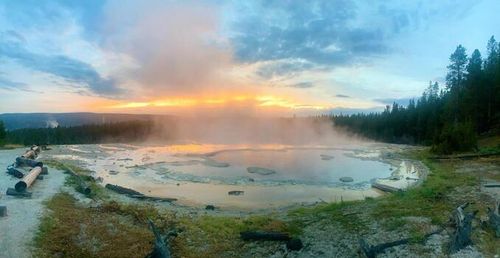 Grand Prismatic Spring in Yellowstone National Park photo