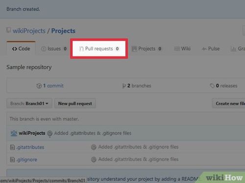 Step 1 Click the “Pull Requests” tab.