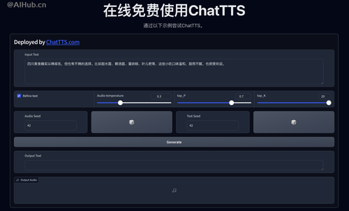 ChatTTS-免费开源的用于对话场景的语音合成模型