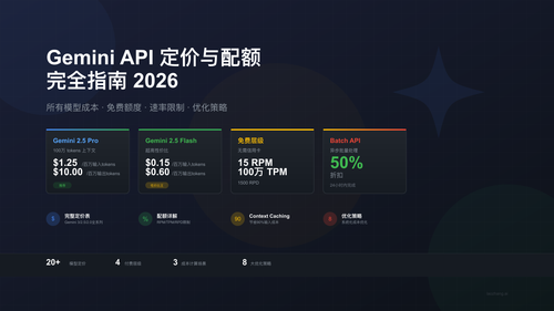 Gemini API定价与配额完全指南