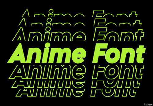 Anime Font Text effect