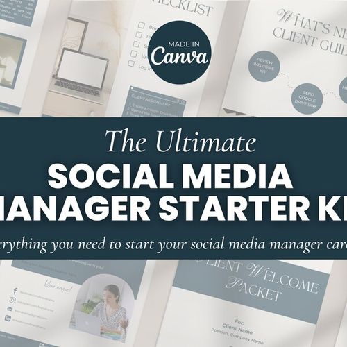 Social Media Manager Starter Kit | Social Media Manager Contract | Social Media Templates | Social Media Management