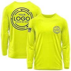 Custom Long Sleeve Shirts for Men, Hi Vis Safety Customized Workwear Company Uniform Long Sleeved Shirt Black