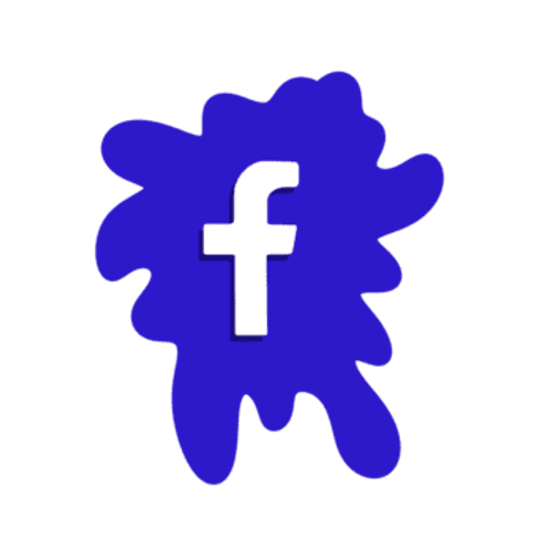 facebook logo with blue paint splatter png