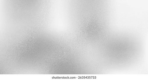 Vector shiny foil or silver metallic pattern. Texture of transparent, matte white and grey frosted glass, blur effect Stock Vector