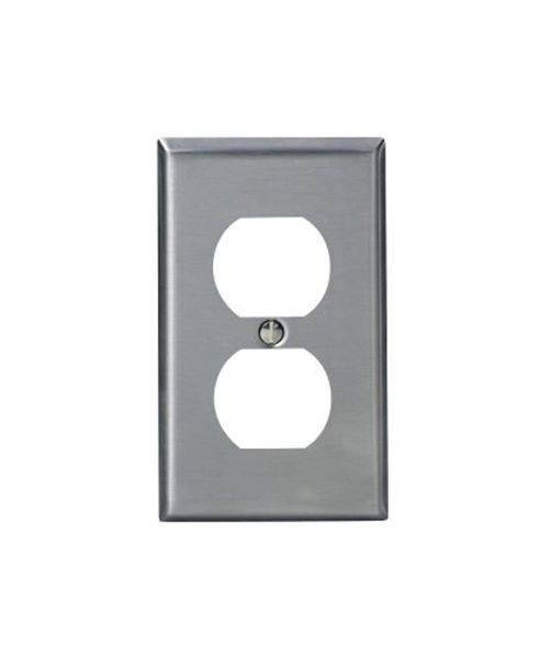 2-Gang Decora Plus/GFCI Wallplate, Standard Size, Magnetic Stainless Steel, C-Series