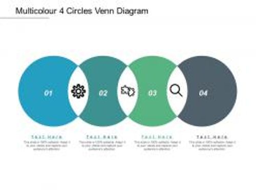 Multicolour 4 circles venn diagram