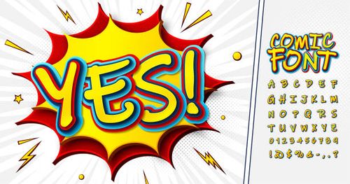 Cartoon comics font, alphabet in pop art style. Colorful letters, numbers with dot pattern and halftone effect. Funny font for decoration comics book page, children's illustration, poster, banner. Cartoon comics font, alphabet in pop art style. Colorful letters, numbers with dot pattern and halftone effect. Funny font for decoration comics book page, children's illustration, poster, banner. Vector illustration anime font stock illustrations