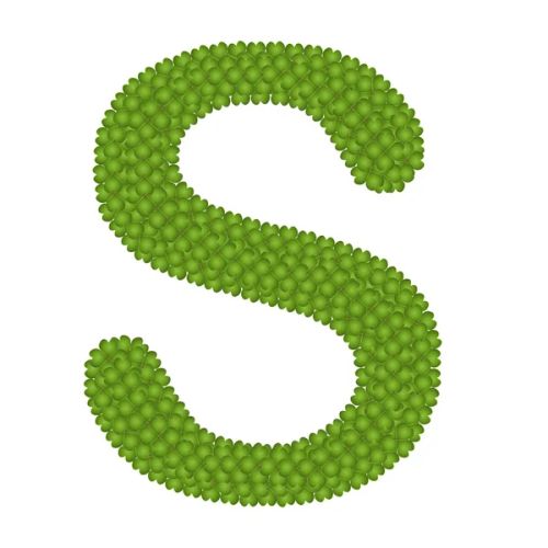 Four Leaf Clover of Alphabet Letter S - Photo, Image