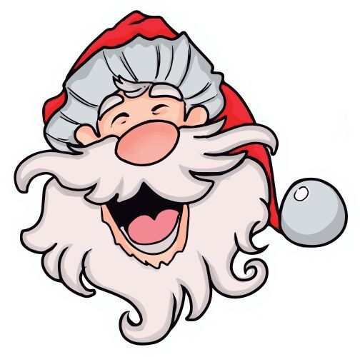 Laughing santa claus or color Vector Image