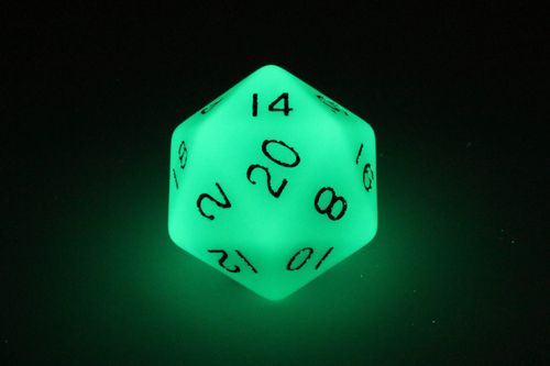 glow in the dark d20 dice