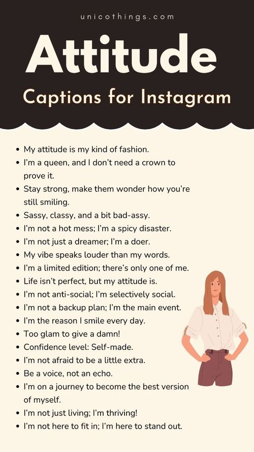 77 Best Attitude Captions for Instagram | Attitude caption for instagram, Clever captions for instagram, Instagram captions