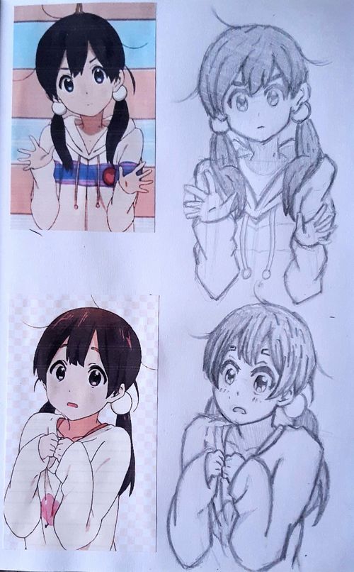 r/AnimeSketch - Drawing anime characters daily to improve my art fundementals. Day 1: Tamako Kitashirakawa