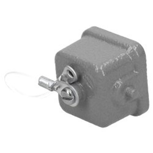 Protection cover, for bulkhead mounted housings, for surface mounted housings, Metal, With fixing cord, Size: 3 A, Single locking lever