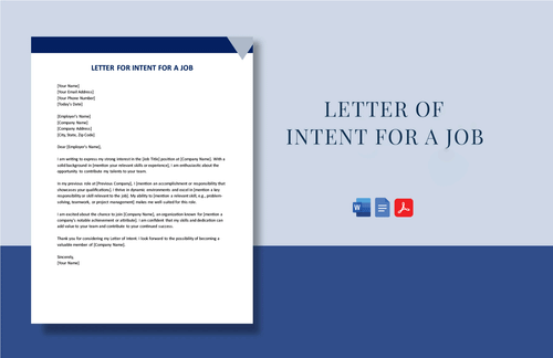 Letter Of Intent For A Job in Word, PDF, Google Docs - Download | Template.net
