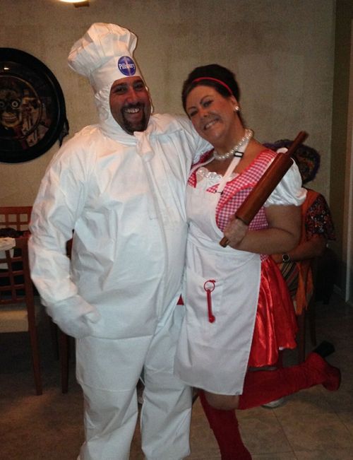 Betty Crocker and the Pillsbury Doughboy Costume | Halloween customes, Betty crocker, Costumes