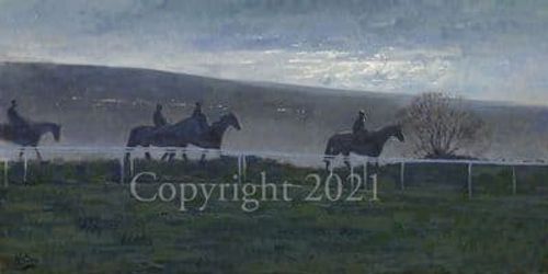 Horse Racing Limited Edition Print 'Heading for Home Middleham' by Malcolm Coward