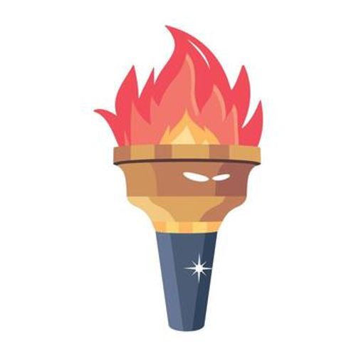 Trendy Fire Torch vector