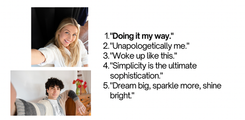 Short Instagram Captions for Selfies