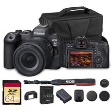 Canon EOS R6 Mark II Mirrorless Camera with RF 24-105mm f/4-7.1 is STM Lens | 24.2MP Full-Frame CMOS Sensor, 4K 60p Video, Dual Pixel CMOS AF II with Shoulder Bag and 64GB Card