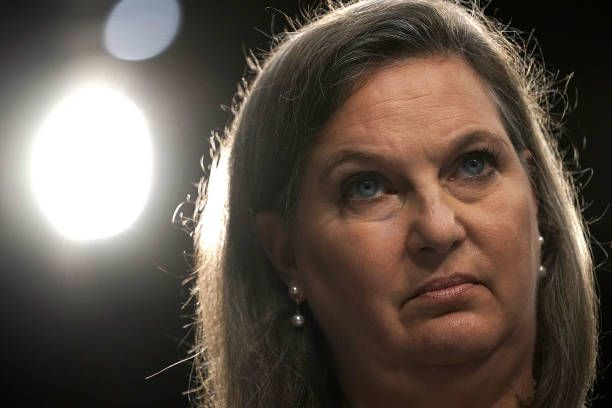 Former Assistant Secretary of State for European and Eurasian Affairs Victoria Nuland testifies during a hearing before the Senate Intelligence...