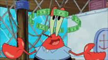 Mr Krabs Money Halo Around Head GIF