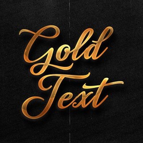 Gold Text Effect, 3D Text, text effect, styles, photoshop image 2