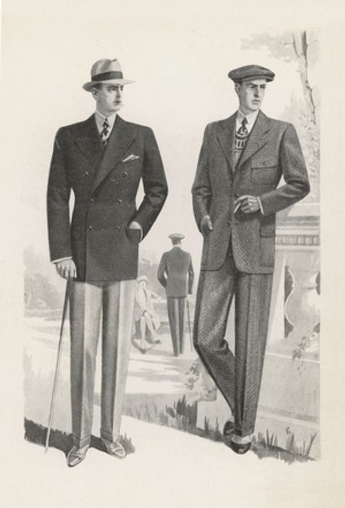 Men's fashion, 1930s (litho)