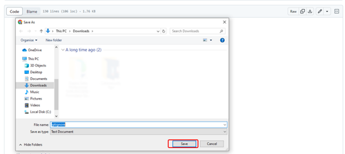 GitHub single file download 3