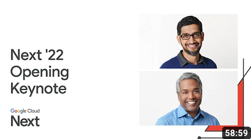 视频标题《NEXT '22 开幕主旨演讲》旁边的演讲者