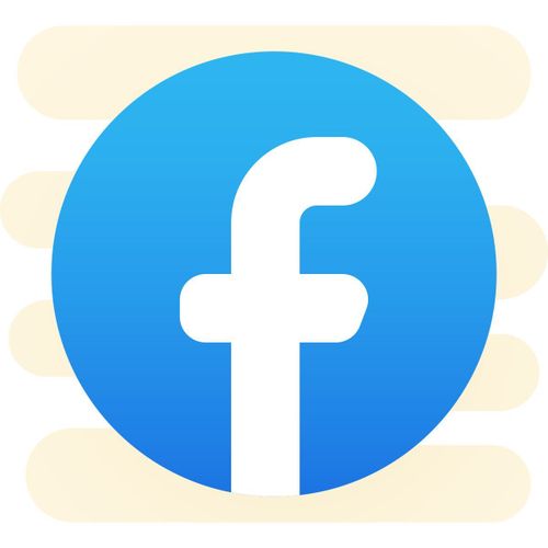 cute clipart style facebook icon