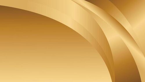 Abstract golden metallic background with luxurious curved design vector