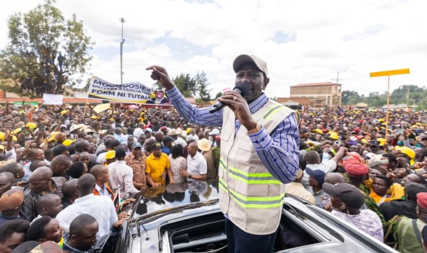 Ruto Expresses Shock Over Poor Road Condition in Wundanyi