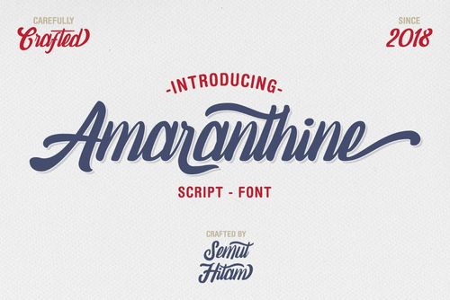 Amaranthine Script,  Free fonts by Semut Hitam