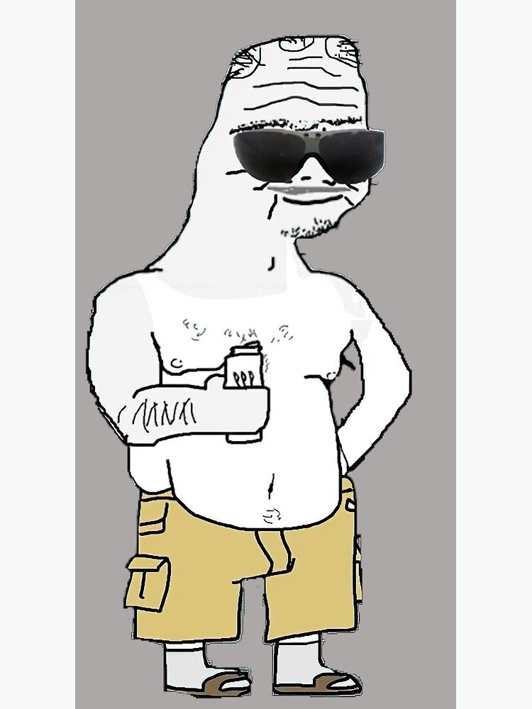 Artwork view, Funny Wojak Boomer Meme Sticker designed and sold by Shidesama