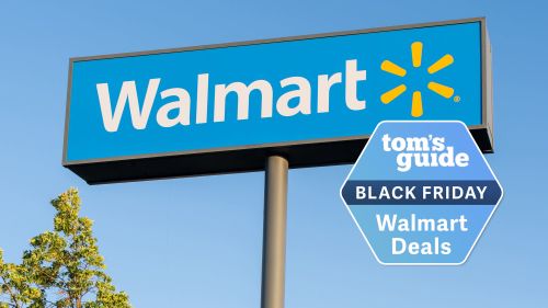 Walmart sign with Black Friday deals badge