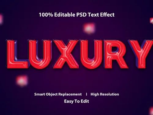3D Luxury Editable Text Effect Free PSD Files 3d branding custom graphic editable 3d text effect logo text mockup typography