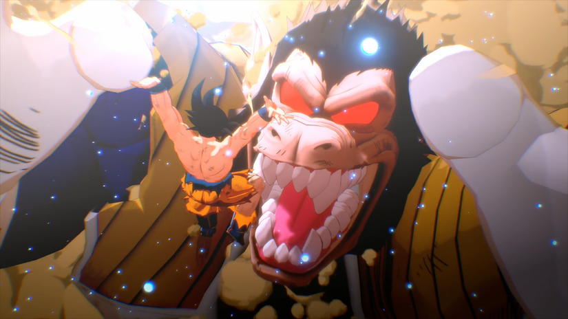 Goku faces a Great Ape in Dragon Ball Z: Kakarot